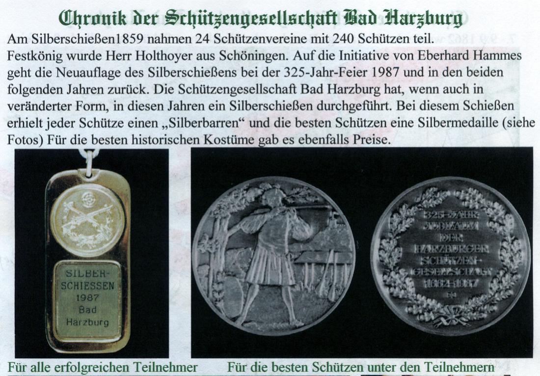 1859 Aus der Chronik der Schützengesellschaft Bad Harzburg